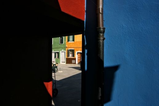 Colourful backstreets of Burano island, Venice lagoon